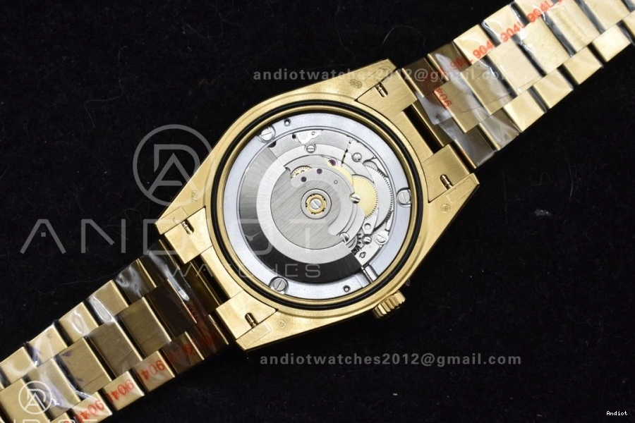 Dial DayDate Bracelet YG Markers On Tungsten White Steel A2836 40 GMF V2 President Stick 904L Weighted 0223